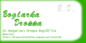 boglarka droppa business card